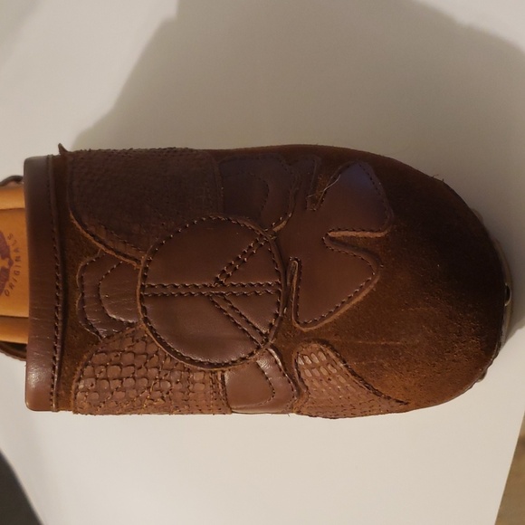 LUCKY BRAND LEATHER/SUEDE PEACE SIGN CLOGS SZ 7 NEW - Picture 7 of 16
